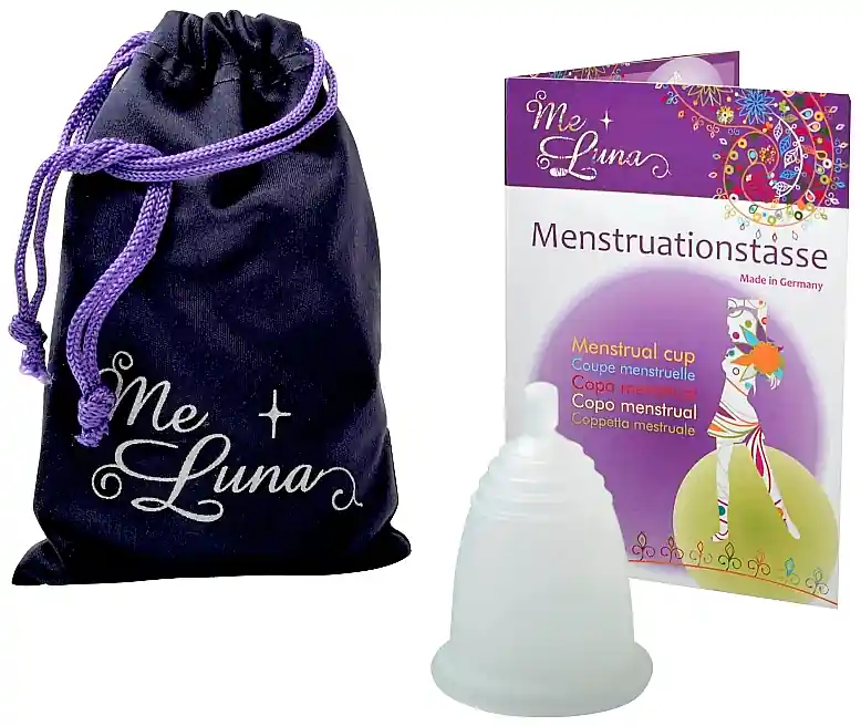 Menstruatie Cup Handvat met Balletje, maat L, doorzichtig