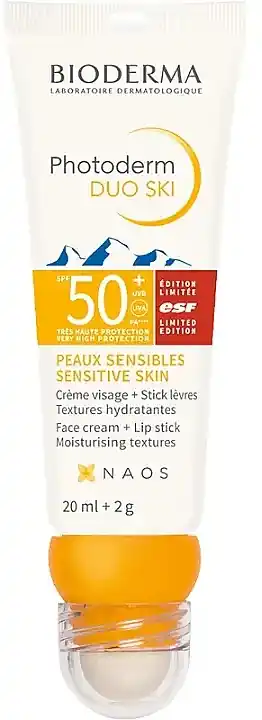 Zonnebrandcrème voor het gezicht en lippenbalsem