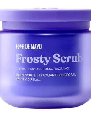 Flor De Mayo Lichaamsscrub met een ijzige tint
