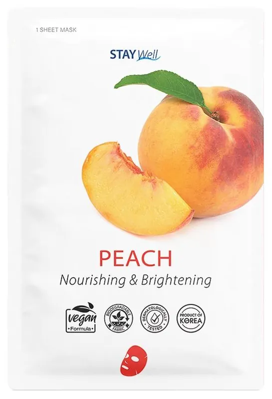 Stay WellVegan sheet mask - Peach 20 g