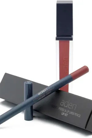 AdenLiquid Lipstick + Lipliner Pencil Set Force 06