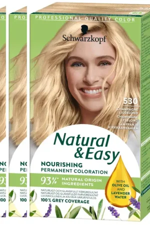 SchwarzkopfNatural&Easy 530 Champagne Light Blonde 3-pack